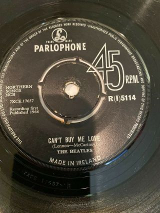 The Beatles 1964 Cant Buy Me Love 1st Press Ireland Rare Parlophone