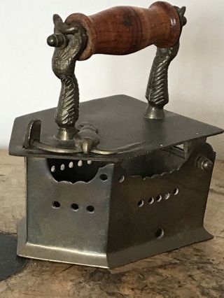 Vintage Coal Fire Brass Iron
