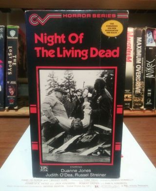 Night Of The Living Dead Vhs 1968 Congress Video Corp 1986 Rare Typo Re Release