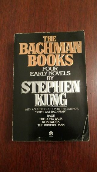 1st Plume Edition/ 1st Printing - Rare - Stephen King The Bachman Books 1985