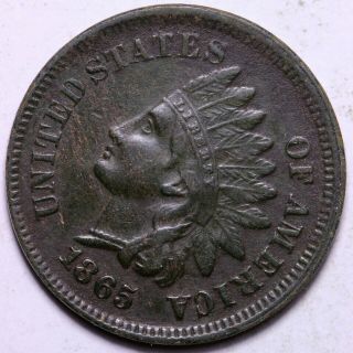1865 Indian Head Penny Rare Date Civil War Era Full Liberty