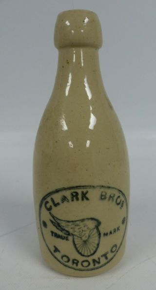 Antique Stone Ginger Beer Bottle Clark Bros Toronto