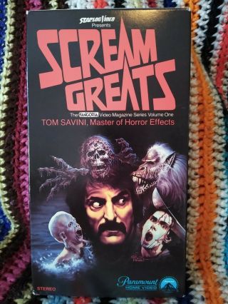 Tom Savini Scream Greats Vol.  1 Vhs Rare Oop Horror Friday The 13th Romero