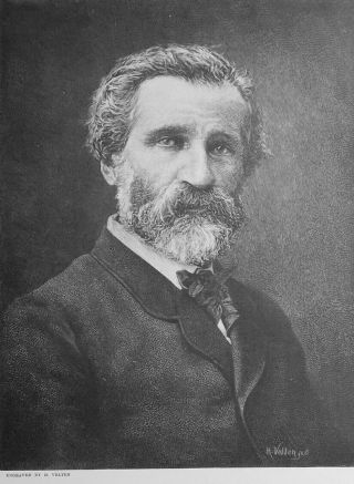 Giuseppe Verdi Italian Opera Composer - 1885 Antique Print