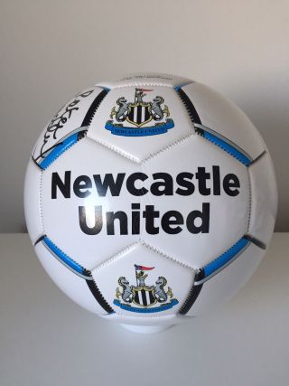 Rare Peter Beardsley Newcastle United Signed Football,  Proof England