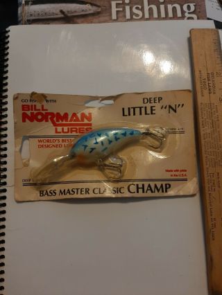 Bill Norman Deep Little " N ".  Crankbait Noc.  Rare Blue Coach Dog.  Vintage Lure.