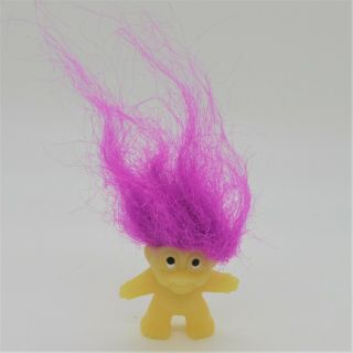 Vintage 1989 Dam Troll Doll Glow In The Dark Pink Hair 1 1/2 "