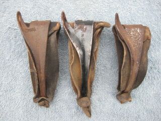 3 Antique Vintage The Boss Corn Husker Shucker Tools Primitive Leather