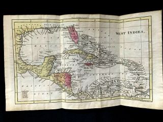 1700s Map Of West Indies - Mexico,  Florida,  Cuba,  Jamaica,  Caribbean Islands