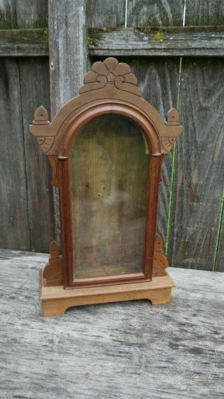 Antique American Walnut Wood Shelf Clock/kitchen Clock Case Parts/project
