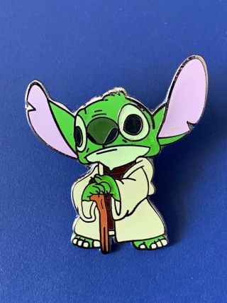 2008 Disney Pin - Star Wars - Stitch Dressed As Yoda - Rare