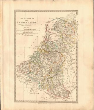 1830 Antique Map - Sduk - The Kingdom Of The Netherlands