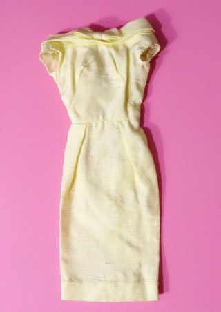 Vintage Barbie Yellow Pak Silk Sheath Dress