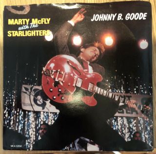 Rare 1985 Back To The Future Johnny B.  Goode 45 Rpm Promo With Picture Sleeve