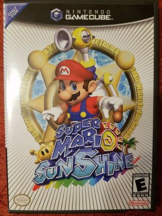 Mario Sunshine Nintendo Gamecube 2002 Gc Complete Cib Black Label Rare