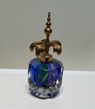 Antique Brass And Crystal Perfum Bottle Bought In 1962 In San Francisco,  Ca
