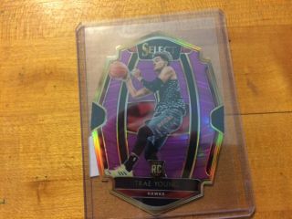 2018 - 2019 Trae Young Panini Select Rookie Die - Cut Purple Prizm 96/99 Rare