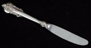 Wallace Grand Baroque Sterling Silver Modern Hollow Butter Spreader Knife 6 1/4 "