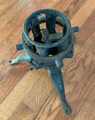 Antique CHRISTMAS TREE STAND Victorian Heavy Cast Iron NORTH BROS PHILLY PA 3