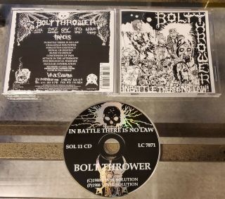 Bolt Thrower - In Battle There Is No Law (cd) 1992 [vinyl Solutions] Rare " Nm "