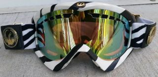 Rare Dxs Zebra Print Dragon Snow Snowboard Goggles