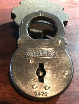 Antique Yale Lock No Key Paper Weight Collectible Padlock Lock