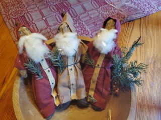 Primitive Belsnickle Santa Claus Tuck Dolls Reserved For Missfipflop