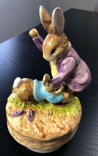 Schmid Beatrix Potter The Tale Of Mr.  Benjamin Bunny.  Musical Collectible.  Rare