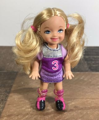 2006 Mattel Barbie I Can Be Kelly Soccer Player Athlete Toy Doll Purple Outfit