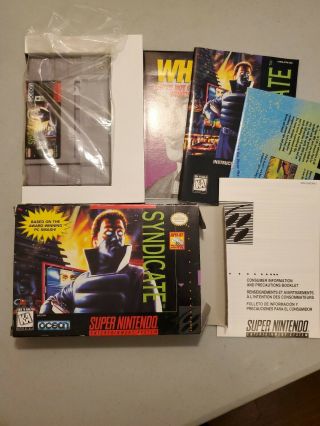 Syndicate Nintendo Snes - Game Only - Authentic - Rare