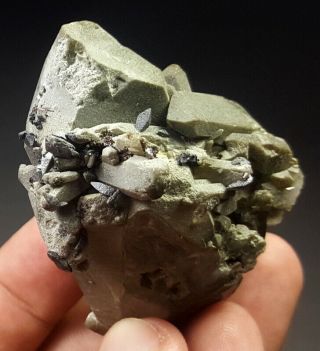 72 Grams Rare Bunch Of Anatase On Chlorite Quartz Crystal Specimen