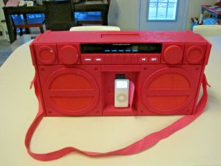 Ihome Ip4 Portable Fm Stereo/ipod Dock,  Iphone4,  Ipod,  Rare Pink Version