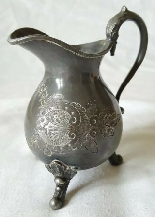 J.  K & Co A1 Silver Plate Cream Jug Dated May 1901