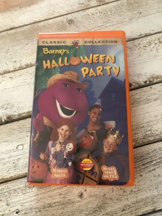 Barney’s Halloween Party (vhs 1998) Barney Classic Video Rare Oop,  Pumpkins,  Kids