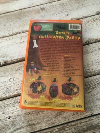 Barney’s Halloween Party (VHS 1998) Barney Classic Video Rare OOP,  Pumpkins,  Kids 2