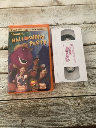 Barney’s Halloween Party (VHS 1998) Barney Classic Video Rare OOP,  Pumpkins,  Kids 3