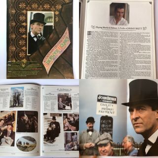 Itv Sherlock Holmes Jeremy Brett Album Centenary Celebrations 1987 Rare Edition