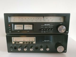 Sharp Sm - 1122 Stereo Amplifier / St - 1122 Stereo Tuner Vintage Rare