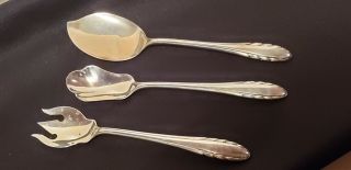 3 Antique Gorham Sterling Silver Forks & Spoon - 2.  3 Ozt - Pat 1940 - 6 To 6.  5in - Lyric