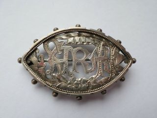 Antique Victorian Hallmarked 1879 Sterling Silver Name Puzzle Brooch - Sarah
