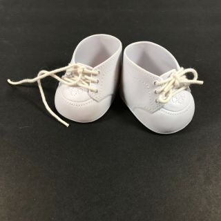 Vintage Cabbage Patch Kids Doll Shoes White Lace Up