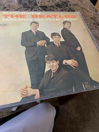 Intro The Beatles ‘64 Rare Vj Lp Nm Cv/wax/geo’s Shadow/real/deal Bonus 45