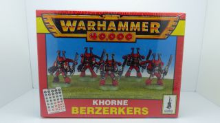 Warhammer 40k Chaos Khorne Berzerkers Citadel Rare Oldhammer Sw Oop Mib