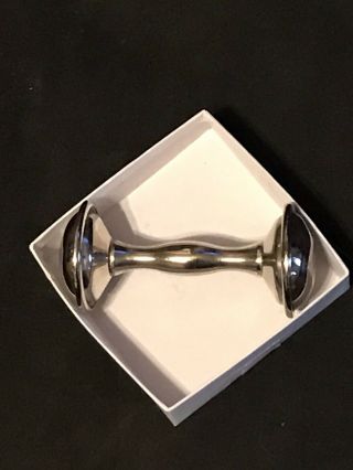 Antique Silver Baby Rattle - At Least 72 Years Old