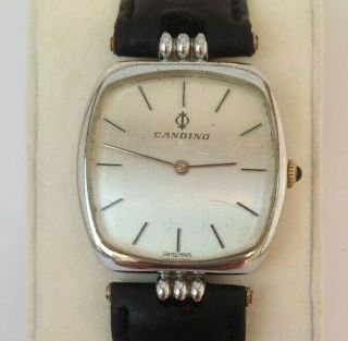 Candino Hand - Winding Plat Vintage Rare Swiss Watch Men 1960 