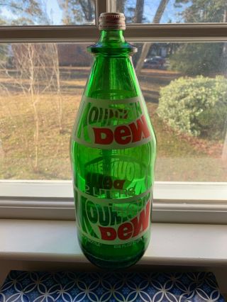 Rare Mountain Dew 2 Liter Glass Bottle 2