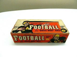 1959 Topps Football Card Empty Box 5 Cents Ex - / Ex / Ex,  Very Rare