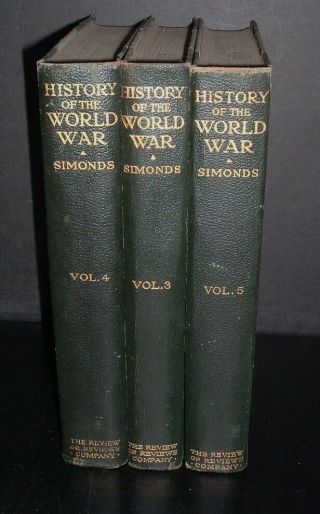 Lqqk 3 Antique 1919 Illust.  Vol.  History Of The World War By Frank H.  Simonds