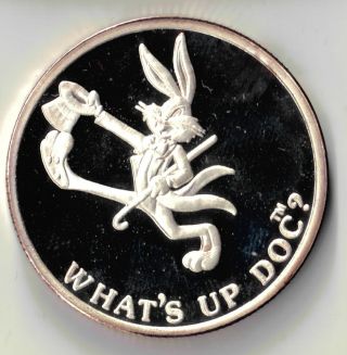 Bugs Bunny 50th Anniversary Rare 1 Oz.  999 Silver Proof W/box & 70616 - 12