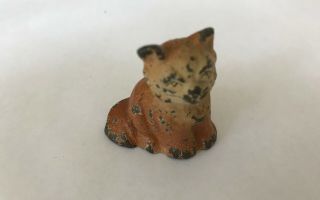Vintage / Antique Hubley Miniature Cast Iron Cat Paperweight Figurine